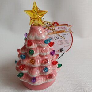 Mr. Christmas 5" Nostalgic Ceramic Lit Tree Ornament, PINK, Christmas or…